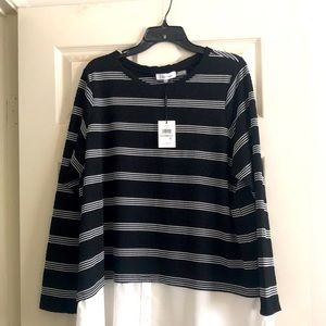 Calvin Klein brand new black and white top